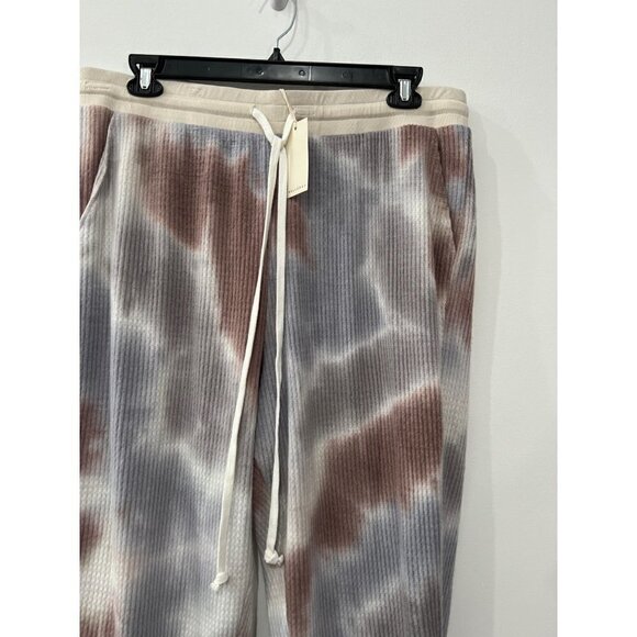 NWT MELLODAY Size 2X Women's Plus Size Tie Dye Thermal Joggers Grey Multi Color - Picture 9 of 11